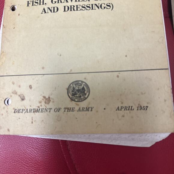 Department of Army Techinical Manual 10-412-1, 10-412-3 & 4 Recipes 1950s - Picture 4 of 10